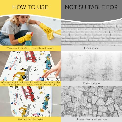 Baby Bathtub Mat Non Slip, Machine Washable, Transportation - Image 6