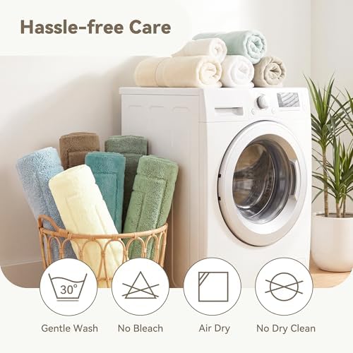 GRANNY SAYS Sage Green Bathroom Runner Rug 48" x 24", Soft Bath Mat - Image 7