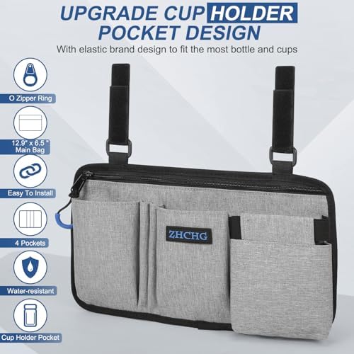 Wheelchair Side Bag, Wheel Chair Armrest Pouch Accessories - Image 4