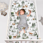 PHF 3 Pack Soft Woodland Crib Sheets Fitted, Silky Comfy Breathable Baby Sheets - Image 2