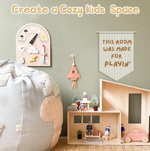 RTXLEZM Playroom Decor Banner, This Room Was Made - Image 4