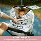 Metplus Baby Car Seat Cover, No Touch Sign Carseat Canopy & Nursing Covers - Image 2