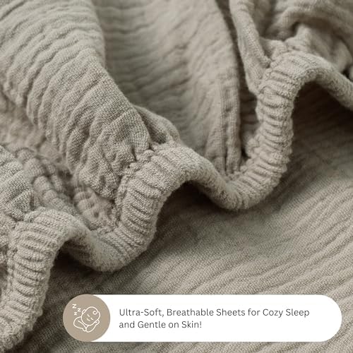 Muslin Bassinet Sheets for Baby Delight Beside Me, Chicco LullaGo, Delta - Image 7