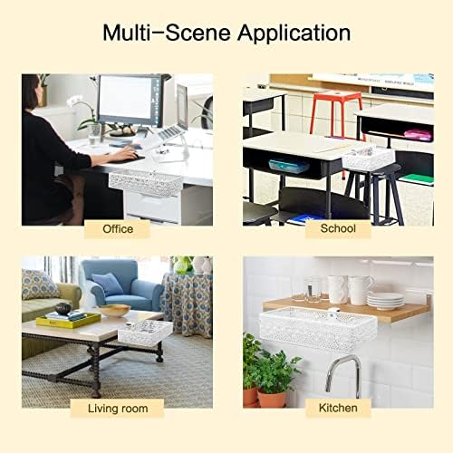 Under Desk Drawer, Clamp on Desk Organizer Under Table Hanging Desk Storage - Image 4