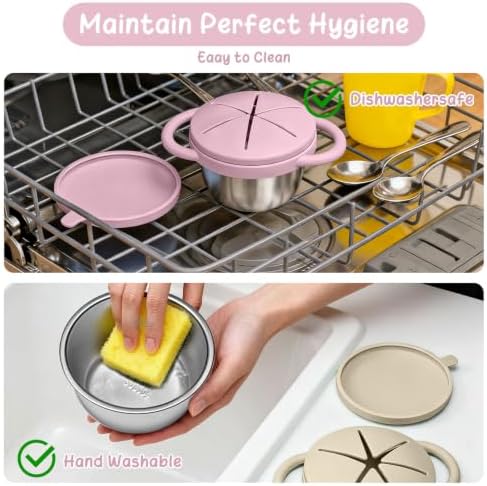 2 Pack Baby Stainless Steel Snack Containers - Image 5
