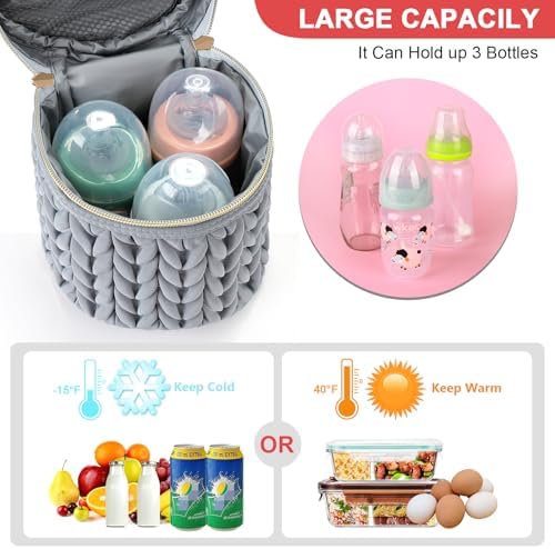 Accmor Breastmilk Cooler Bag, Insulated Baby Bottle Cooler Tote Bags - Image 2