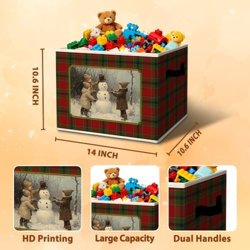 Vintage Snowman Christmas Storage Box - Image 3