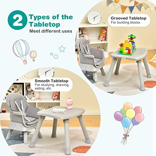 BABY JOY Baby High Chair, 8 in 1 Convertible Highchair - Image 5