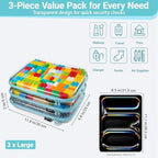 YQBRAO Clear Hard Shell Zipper Cases, 3 Large Travel Organizers - Image 4
