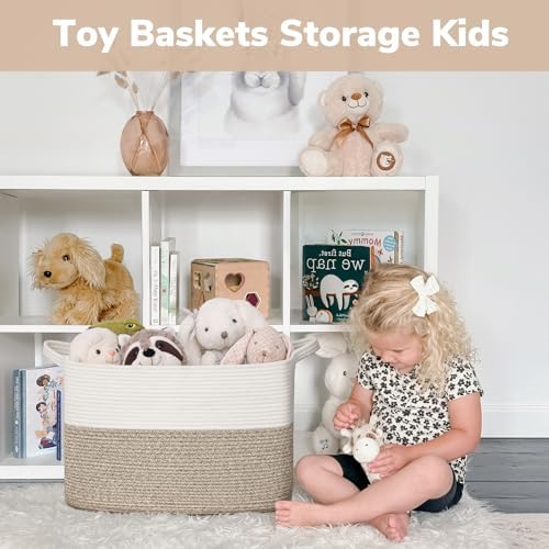 Goodpick 50L Large Woven Storage Basket, Light Brown - Image 4