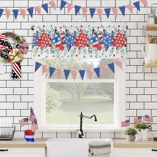 4th of July Kitchen Curtains Valances - Image 2