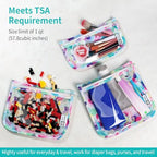 HIONXMGA Set of 3 Clear Travel Toiletry Bag, TSA Approved, Quart Size S/M/L - Image 3