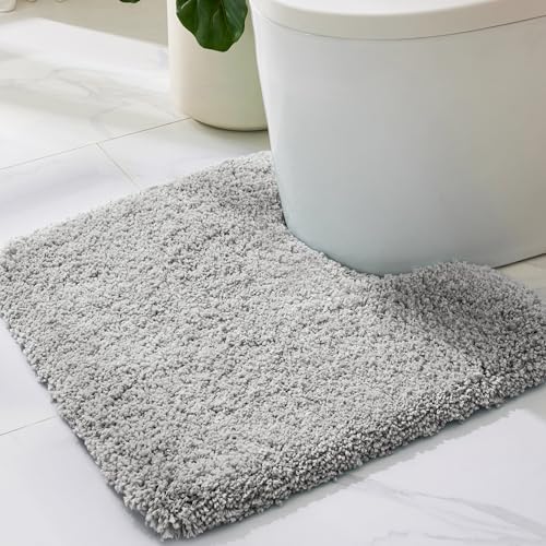 ILANGO Toilet Rugs U Shaped 22" × 24", Soft Absorbent Microfiber Bath Rugs by ILANGO