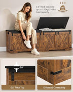 Hzuaneri 59" Farmhouse Storage Chest and Bench | 70 Gal | 330lb Seat - Image 5
