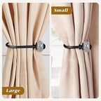 USFOOK Black Curtain Holdbacks, Decorative Drapery Tiebacks, 2 Pack/1 Pair - Image 6