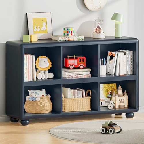 ONBRILL Kids Bookshelf with 6 Cube Storage, Toy Storage Organizer by ONBRILL