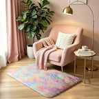 Rainbow Unicorn Shag Rug, Washable Non Slip Fluffy Kids Carpet - Image 6
