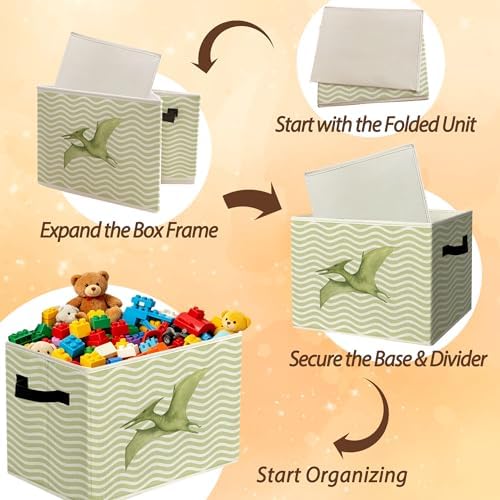 Vintage Dinosaur Boy Nursery Storage Bins Box - Image 6