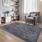6x9 Thick Grey Shag Rug for Bedroom, Soft Plush Fluffy Carpet - Image 6