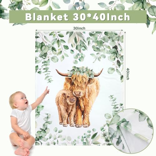 HunnmingRe Highland Cow Baby Crib Bedding Set - Image 2