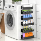 HuggieGems 6 Pack Black Magnetic Spice Rack Organizer - Image 6