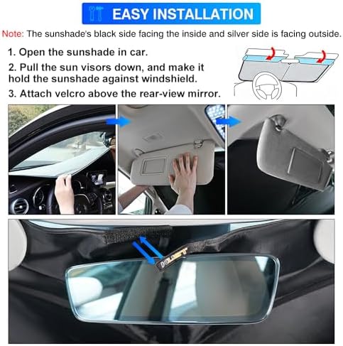 KUST Windshield Sun Shade for Lincoln MKC SUV 2015 2016 2017 2018 2019 Sunshade - Image 6