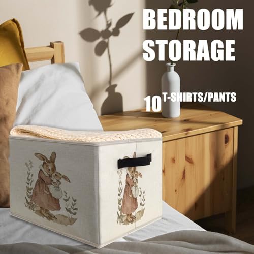 Vintage Bunny Storage Bins Basket, Toybox - Image 4