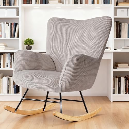 Nursery Rocking Chair Cover, 1 Piece Glider Chairs Cover Slipcovers, Soft - Image 7