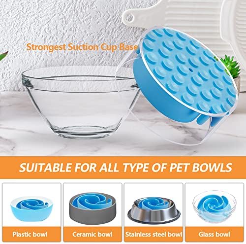 Slow Feeder Dog Bowls Insert, Animire Soft Silicone Slow Eating Dog Food Bowl - Image 4