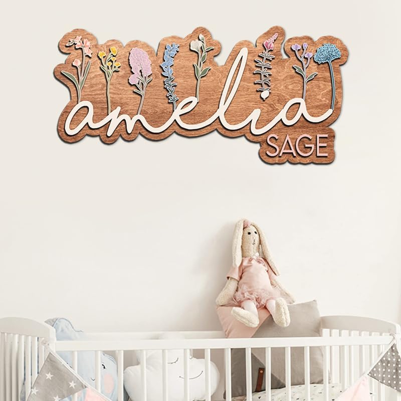 Custom Wildflowers Nursery Sign by IZI+POD