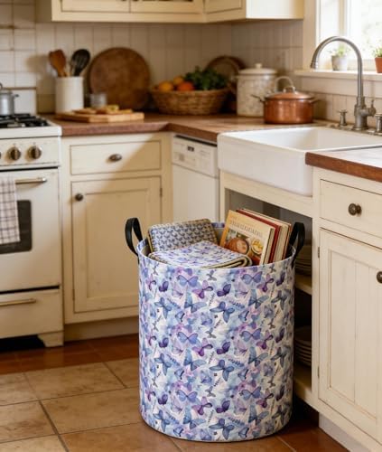 Butterfly Laundry hamper Baby Nursery Hamper Waterproof foldable kids laundry - Image 5