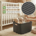JMvicyroam 65L Large Woven Cotton Rope Blanket Basket - Image 4