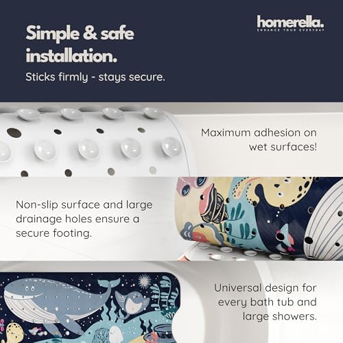 homerella Bathtub Mat Non Slip Kids 40x16 Baby Bath Mat Non Slip Anti Mold - Image 4