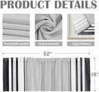 Emvency Valances for Windows, Geometric 2 Pack, 52x18 Inch - Image 3