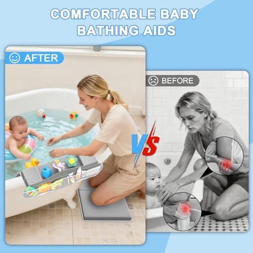 Bath Kneeler and Elbow Rest Pad Set, Non-Slip Memory Foam Kneeling Pad & - Image 2