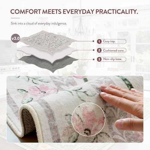 Lahome Light Purple 4ft Round Accent Rug, Small Circle Soft Mat - Image 6