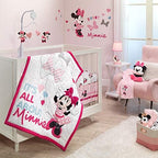 Lambs & Ivy Disney Baby Minnie Mouse Love 3-Piece Pink Nursery Crib Bedding Set by LambsIvy