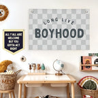 Lacama Long Live Boyhood Boys Room Decor, Boy Nursery Decor, Canvas Banner Wall - Image 7