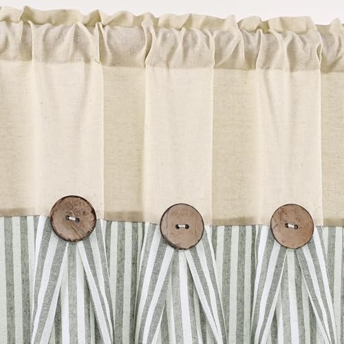 ASPMIZ Farmhouse Cotton Linen Swag Valances - Image 4