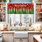 Vandarllin Christmas Kitchen Curtains Valances - Image 2