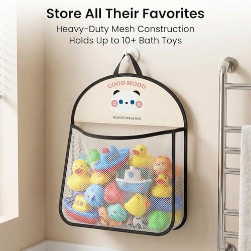 Good Mood Toddler Bath Toy Organizer, Large Capacity Baby Bathtub Toy Storage - Image 5