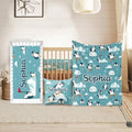 Custom Crib Bedding Set for Boys Girls Gifts Penguin Design Color15 by Duckbe