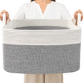 96L Laundry Basket with Handles, Extra Blanket Basket by HZFTJOY