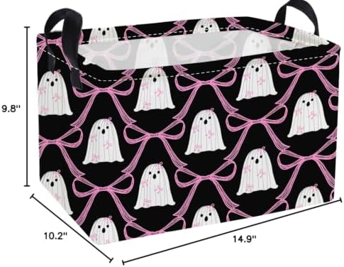 Essme Rectangular Halloween Basket, Ghost Storage Bins Organizer - Image 2