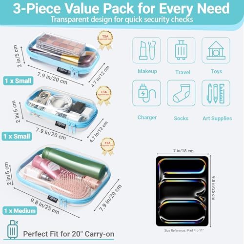 YQBRAO Clear Hard Shell Organizer Cases - Image 4