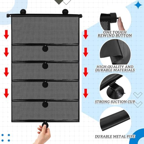 Blossound 2 Pack Car Window Sun Shades, 20 × 20 Inch - Image 2