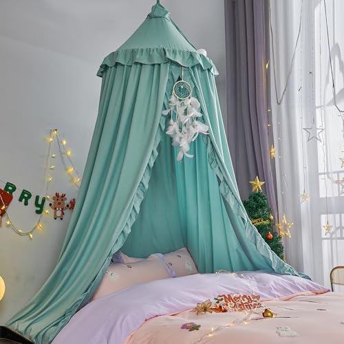VETHIN Bed Canopy for Girls, Princess Round Dome Dreamy Mosquito Net Bedding - Image 4