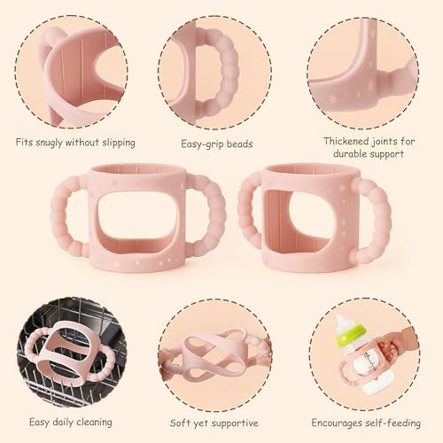 Andy Bear 4 Pack Silicone Baby Bottle Handles Compatible - Image 2