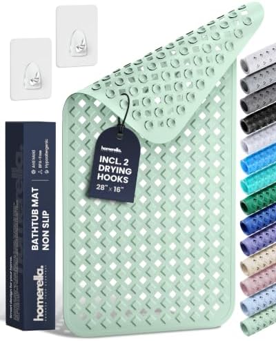 homerella Bathtub Mat Non Slip 28x16 Shower Mat Non Slip Anti Mold BPA Free by Homerella