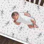 Lambs & Ivy Disney Baby Moonlight Mickey Mouse 3-Piece Nursery Crib Bedding Set - Image 5
